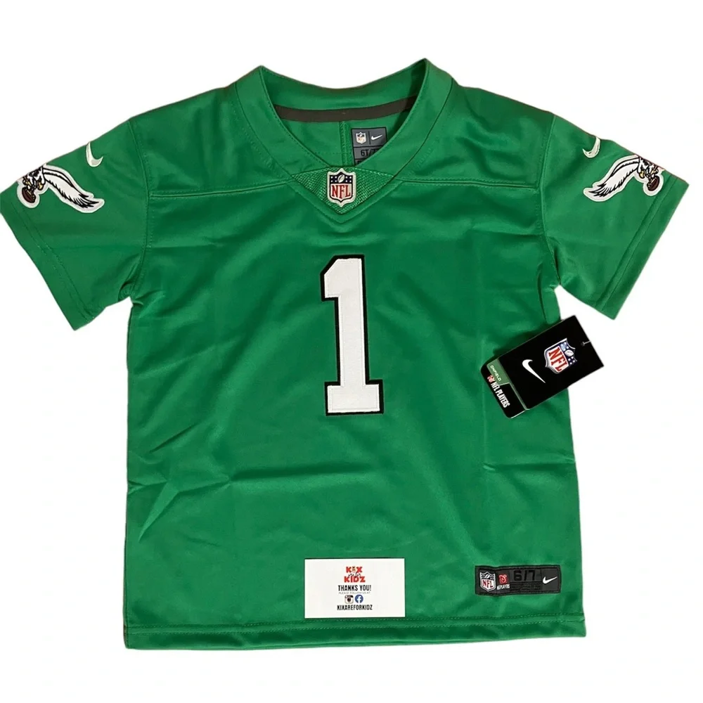 Kids Philadelphia Eagles Jalen Hurts Kelly Green NFL Jersey Youth S